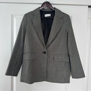 Mango Herringbone Blazer Brown & Black Size USA XS Women's